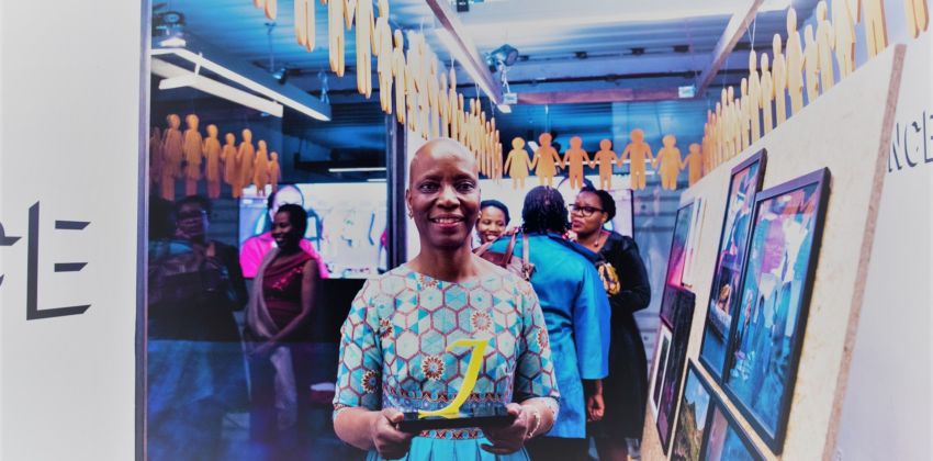 Noreen Huni at the Klaus J. Jacobs Awards ceremony 2018