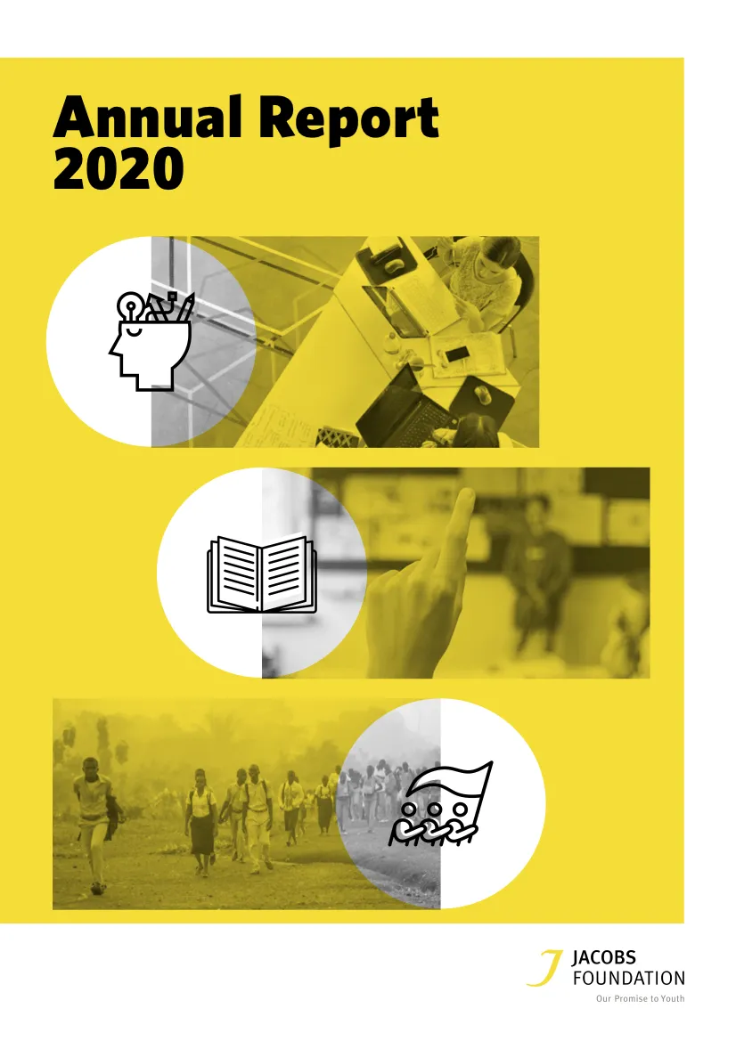 Jacobs Foundation 2020 Annual Report cover