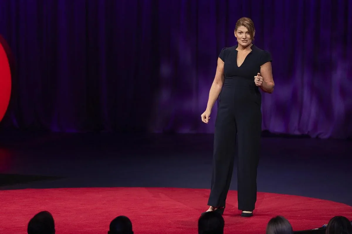 Candice Odgers speaking on stage